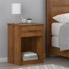 Mainstays Core Classic Nightstand with Drawer, Brown Oak