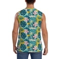 thumbnail image 4 of Easygdp Tropical Floral Men's Breathable Tank Tops Sleeveless Sporty T Shirts for Basketball, Mountaineering, Bodybuilding -XX-Large, 4 of 8
