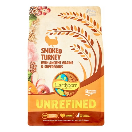 UPC: 0034846560305 | Earthborn Holistic Unrefined Turkey with Ancient Grains Dry Dog Food  4 lb