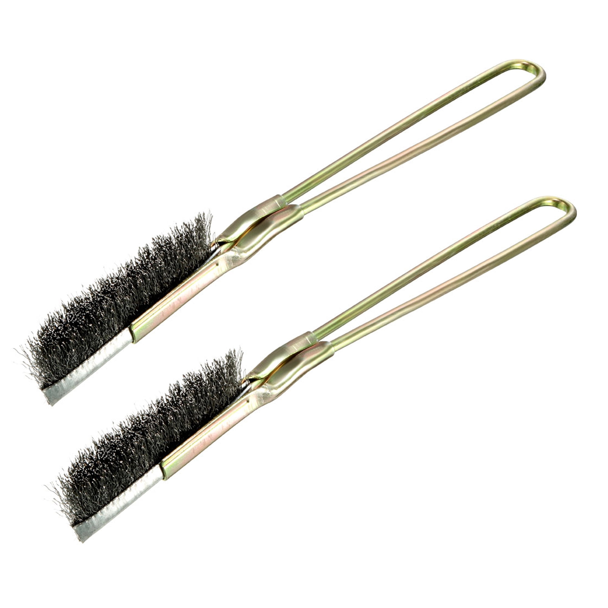 Uxcell 22cm Length Steel Wire Brush Hardware Metal Handle Tool 2 Pack uxcell-22cm-length-steel-wire-brush-hardware-metal-handle-tool-2-pack