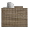 thumbnail image 3 of Lounge Sofa, Grey Gray, Rattan, Wicker, Outdoor Patio Balcony Cafe Bistro Garden Hospitality Restaurant, Modern Contemporary HB34596, 3 of 9