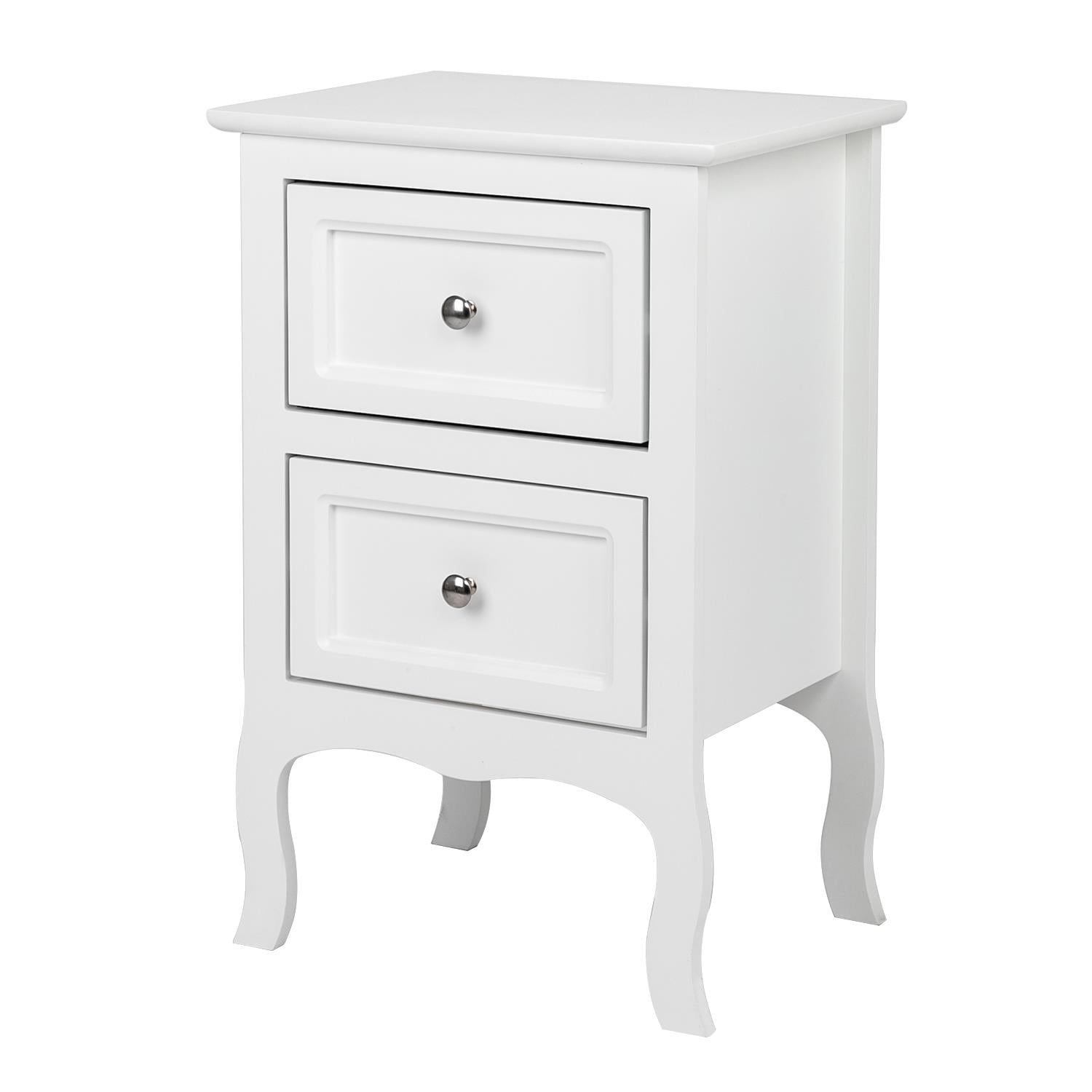 Ktaxon Bedside Table with 2 Storage Drawers Night Table, Nightstand End