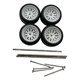 thumbnail image 1 of 4 ruedas y neumáticos de repuesto para coche RC, piezas de repuesto para coche RC, neumáticos para coche RC de juguete a escala 1/64. Blanco estilo C, 1 of 9