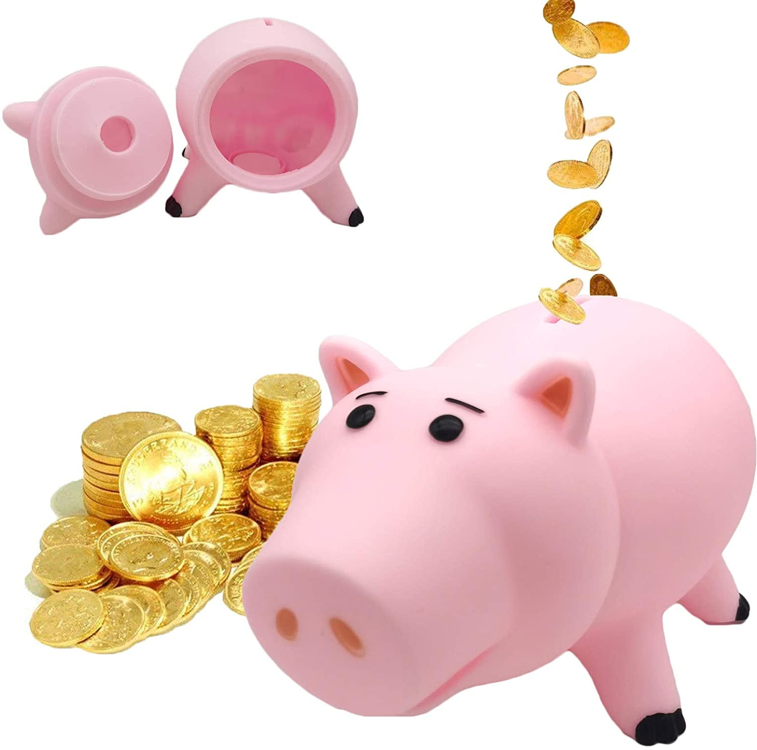 Cute Piggy Bank Money Box Saving Coins Cents Fun Gift Plastic Pig Kids Toys  HQ