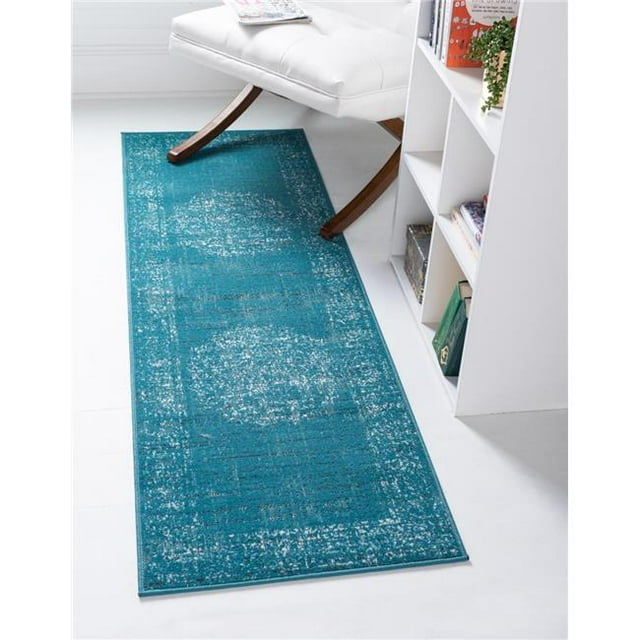 Unique Loom 3149302 2 x 6 Pi Tapis de Course Aarhus Traditionnel&44; Sarcelle