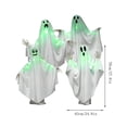 thumbnail image 3 of Light Up Green Ghost Halloween Yard Decoration, Glowing Outdoor Hanging Ghost Prop for Lawn Porch Garden Party, Spooky Holiday Decor for Nighttime Display Indoor Outdoor Scene Setup, 3 of 7
