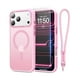 thumbnail image 1 of wonima11 Stronger Magnetic & Shockproof for iPhone 17 Pro Max Case,Fit for MagSafe, with Screen Protector & Wrist Strap, Military-Grade Drop, Translucent Slim for iPhone 17 ProMax Case,Chalk Pink, 1 of 1