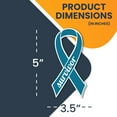 thumbnail image 2 of Magnet Me Up Support Cervical and Ovarian Cancer Survivor Teal Ribbon Magnet Decal, 3.5x7 In, Vinyl Automotive Magnet, 2 of 7