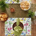 thumbnail image 6 of Flowers Placemats Set of 6,12x18 Inch Garden Plants Place Mats Washable Fabric for Seasonal Summer Table Mats for Party Kitchen Dining Table Decoration, 6 of 6