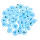 thumbnail image 1 of GOOHOCHY 50 cabezas de flores artificiales de seda sintética Stapelia para decoración de fiestas (azul claro), 1 of 8