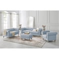 thumbnail image 3 of Londynn Club Chair Light Blue Linen Button Tufted Rolled Arm Sinuous Springs, 3 of 10