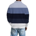 thumbnail image 4 of Ceisia Men's Vintage Waffle Knit Polo Sweater | Loose Drop-Shoulder Color Block Striped Long Sleeve Pullover Gifts, 4 of 5