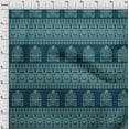 thumbnail image 4 of oneOone Polyester Spandex Teal Blue Fabric Asian Block Quilting Supplies Print Sewing Fabric By The Yard 56 Inch Wide, 4 of 4