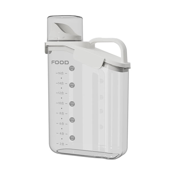 Bewildely Cubo de plástico para arroz, caja de almacenamiento sellada a prueba de humedad, contenedor de cereales de avena a prueba de insectos, tanque de Organizadores de utensilios de cocina Blanco Bewildely HA083558-01