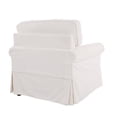 thumbnail image 3 of OSP Home Furnishings Ashton Slipcover Round Arm Chair, Ivory, 3 of 5
