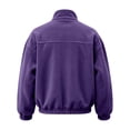 thumbnail image 4 of Mens Mock Neck Zip Up Sweatshirt Casual Oversized Long Sleeve Stand Collar Fleece Coat With Pockets Fall Winter Warm Fuzzy Loose Fit Full Zip Jackets, 4 of 4