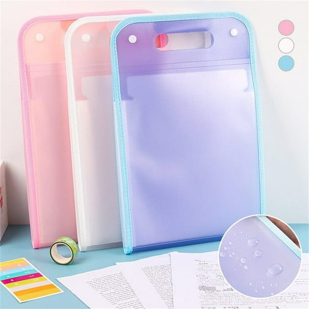 Dossier Extensible Uxcell - Lot De 2 - A4 - Organiseur De Bureau - Rose