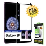 Samsung Galaxy S9 Full Coverage Screen Protector, Premium Ultra-Thin Tempered Glass Screen Protector for Samsung Galaxy S9 by Cellet