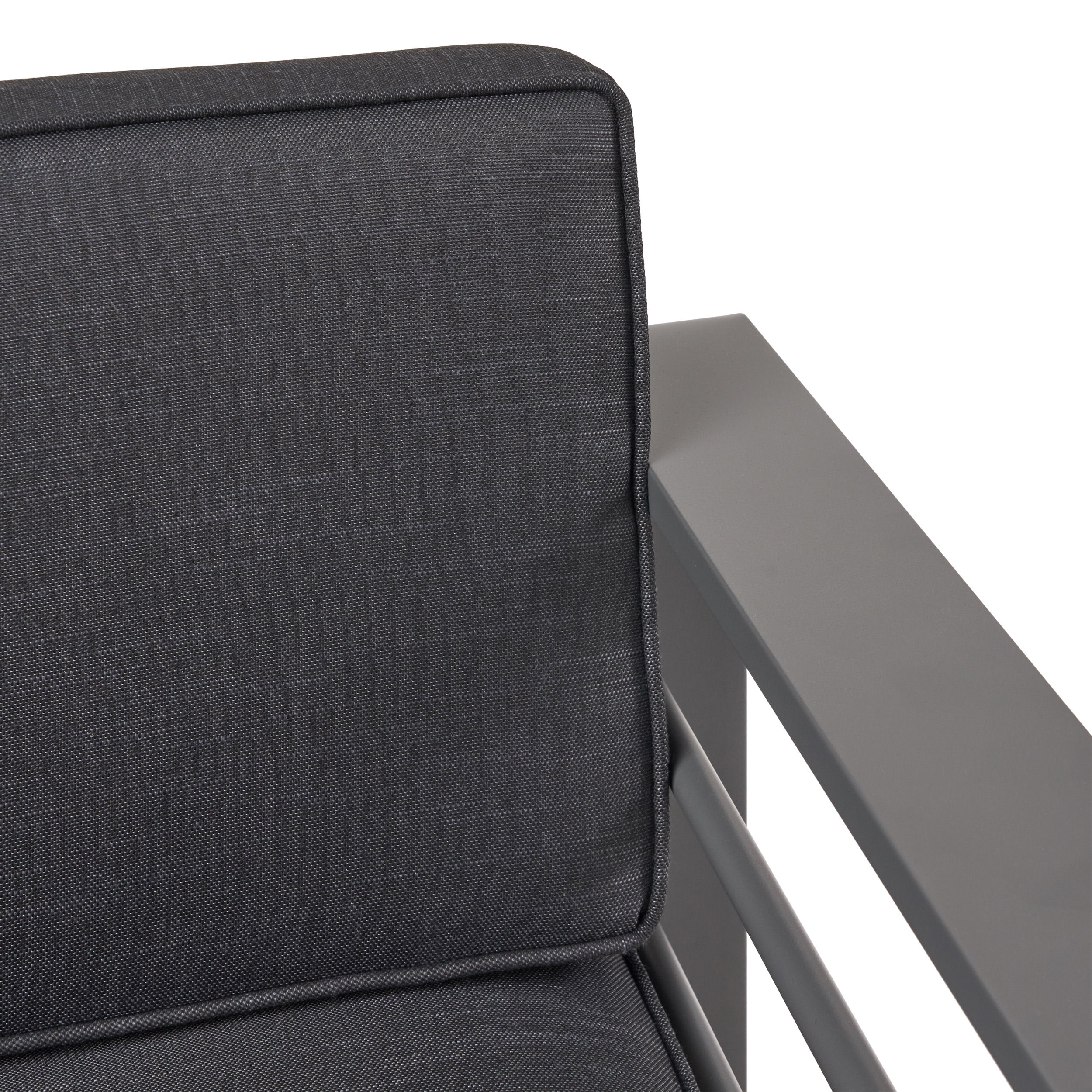 Miller Aluminum Outdoor Loveseat, Gray, Dark Gray