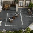 thumbnail image 3 of Kosynda 22 Pcs Wood-Plastic Patio Deck Tiles, 12 x 12in, Waterproof Interlocking Floor Tiles for Porch, Poolside, Balcony, Backyard, Dark Gray, 3 of 13