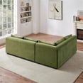 thumbnail image 6 of Glenmont Mid Century Modern Modular Olive Green Velvet Comfy Sectional Couch, 6 of 7