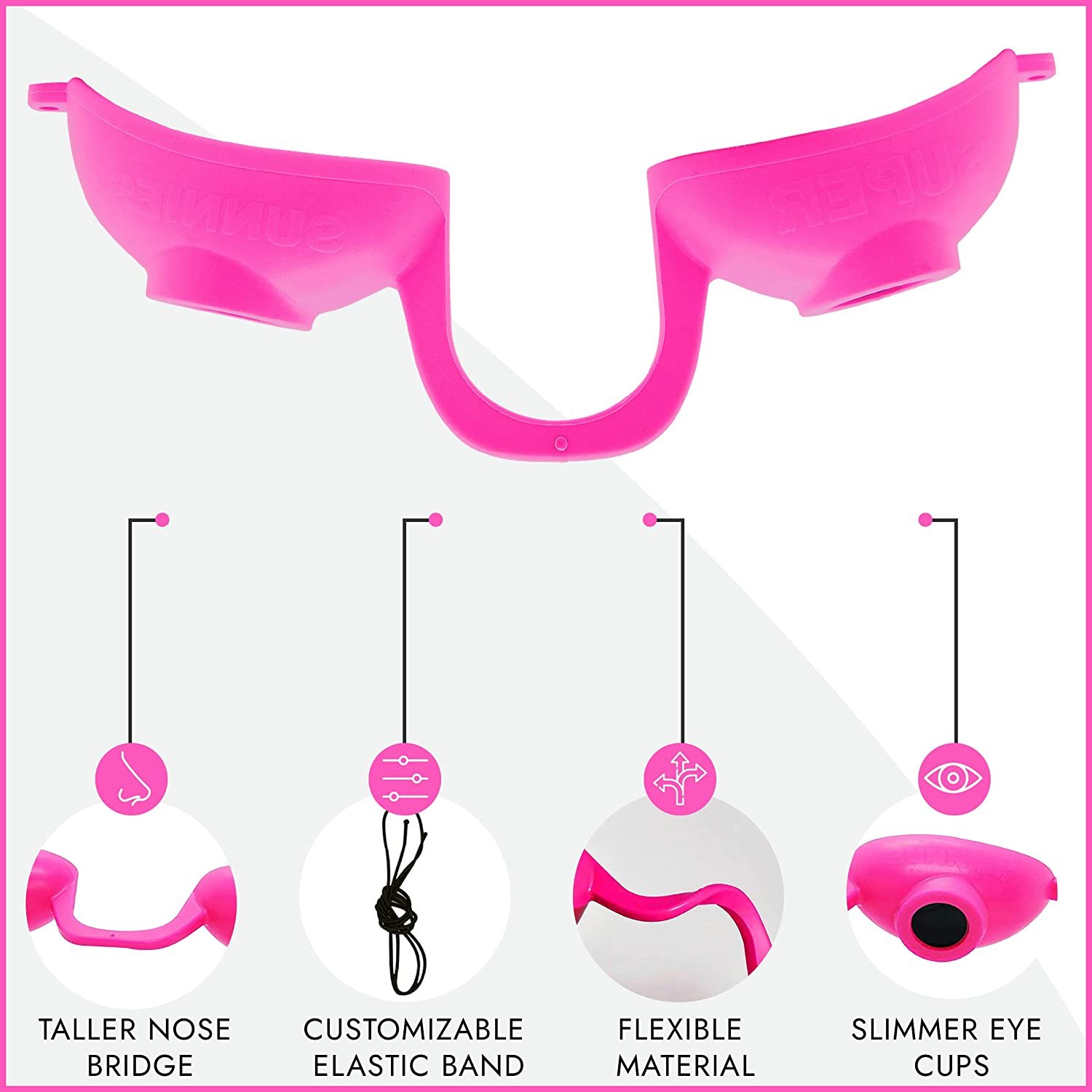 Lunettes De Bronzage UV Super Sunnies Slim Flex - Protection Yeux Pour Banc Solaire, Conforme FDA