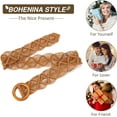 thumbnail image 4 of Ceinture Tressée pour Femmes, Ceinture en Paille Tissée, Ceinture de Décoration pour Robe, Vert Clair, 4 of 5