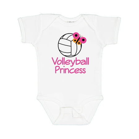 

Inktastic Volleyball Butterfly Princess Gift Baby Girl Bodysuit