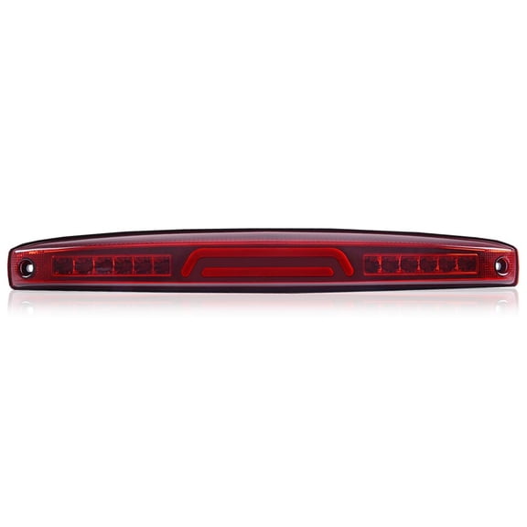 LED Third 3rd Brake Light Fit for Dodge Ram 2500 3500 2003-2006 High Mount Stop Cargo Lamp Red Lens Chrome Housing 05086509AA