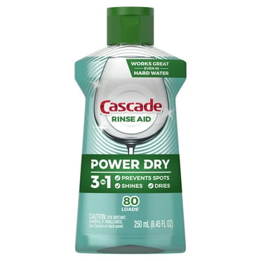 Cascade Platinum Rinse Aid, Dishwasher Rinse Agent and Drying Agent, 8.45 fl oz