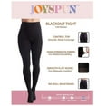 thumbnail image 3 of Joyspun Women's Blackout Tights, 2-Pack, Sizes S to 3XL, 3 of 5