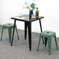 thumbnail image 5 of 18 Inch Industrial Metal Bar Stools Set of 2, Stackable Indoor/Outdoor Stackable Kitchen Dining Chair, Backless Kitchen Short Stools (Olive Green), 5 of 11