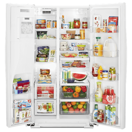 Whirlpool - 28.5 Cu. Ft. Side-by-Side Refrigerator with In-Door-Ice Storage - White