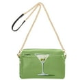 thumbnail image 2 of FORMRS Women Crossbody Purse with Chain Strap Vegan Leather Shoulder Handbag, Green Martini Glass, 2 of 7