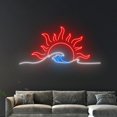 thumbnail image 5 of Handmadetneonsign Custom Sun & Wave Neon Sign, Sunrise Sunset Neon Light, Beach Led Light, Sea Neon, 5 of 5