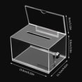 thumbnail image 4 of Wildnix 9-Pack Donation Boxes with Lock, Clear Acrylic Rectangular Structure, Removable Card Slot for Display, Sturdy and , Ideal for Charitable Events and CSR, 4 of 5
