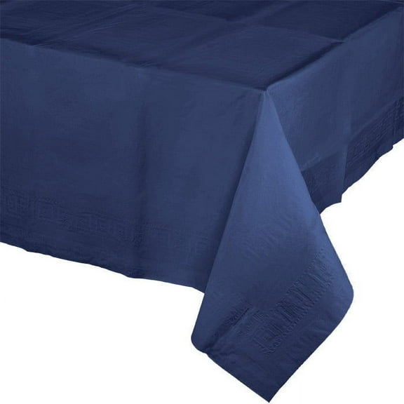 6 Count Bulk Pack Navy Paper Table Covers 54" x 108"