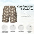 thumbnail image 6 of Picia Raccoon pattern Mens Swim Trunks with Compression Liner Stretch Beach Shorts Quick Dry with Zipper Pockets No-Chafing Board Shorts-Large, 6 of 9