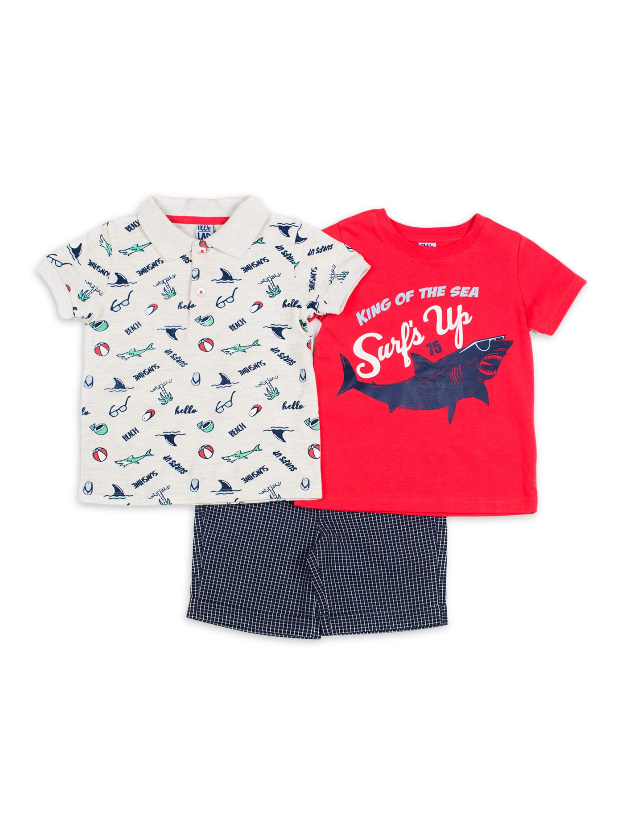 NEW Mermaid Under the Sea White Short Sleeve Shirt Shorts Outfit Set 2T 3T 4T 5T