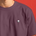 thumbnail image 5 of Dalix Lil Alien Midweight Garment Dye Soft Tee Short Sleeve Cotton Shirt Mens in Plum XL X-Large, 5 of 5