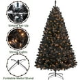 thumbnail image 5 of Alden Design Clear Prelit Incandescent Black Hinged Spruce Artificial Christmas Tree, 6', 5 of 11
