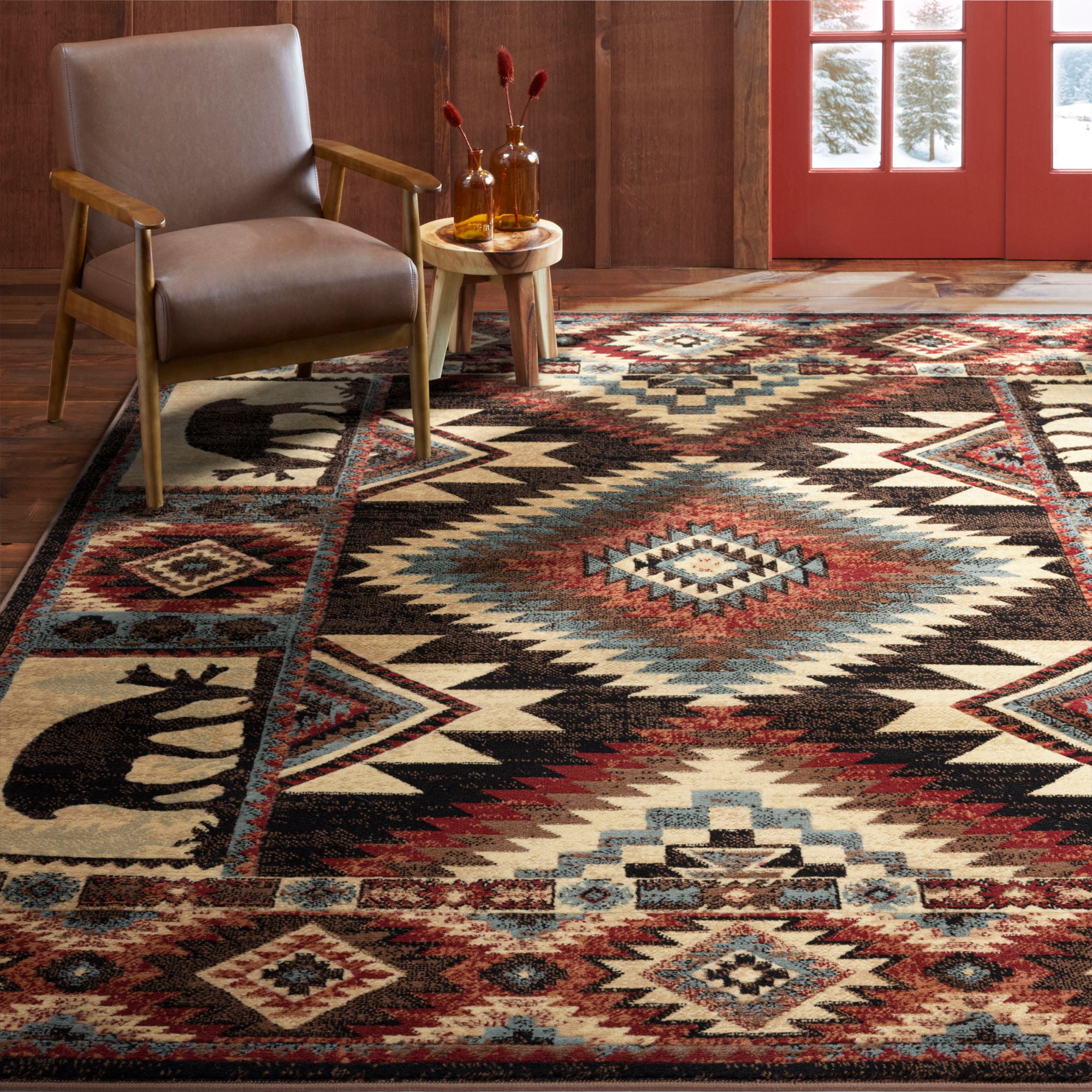 Home Dynamix Buffalo Rustic Area Rug, Southwest, 5'2"x7'2" Rectangle