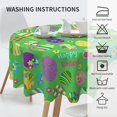 thumbnail image 4 of Easter Tablecloth Round 60 Inch Easter Eggs Table Cloth Gift Cute Bunny Easter Table Clothes Reusable Circle Table Cover for Dining Room Home Decor, 4 of 5