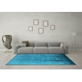 thumbnail image 3 of Ahgly Company Indoor Square Oriental Light Blue Industrial Area Rugs, 6' Square, 3 of 4