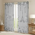 thumbnail image 2 of jejeloiu France Paris Blackout Curtains Set of 2 (52x84 Each),Eiffel Tower Window Curtains,Gray Bling Print Curtains and Drapes For Children,Super Cozy Bedroom Decoration, 2 of 6