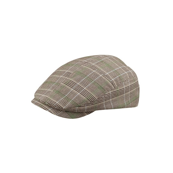 Fashion Plaid Ivy Cap - Brown, Medium