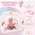 thumbnail image 2 of Juego de cochecito para cuna, carpa, cuna, DeAo KB85886 con 14 muñecas, 2 of 7
