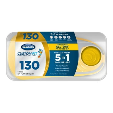 Dr. Scholl's Custom Fit CF 130 Orthotic Insole Shoe Inserts for Foot Knee and Lower Back Relief 1 Pair