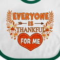 thumbnail image 4 of Inktastic Everyone is Thankful for Me with Heart and Leaves Boys or Girls Baby Bib, 4 of 4