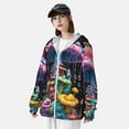 thumbnail image 3 of Vsdgher Sweat à Capuche Imprimé Champignon Coloré pour Hommes Femmes, Manches Longues Protection Solaire Pêche pour Course Natation-3TG, 3 of 7